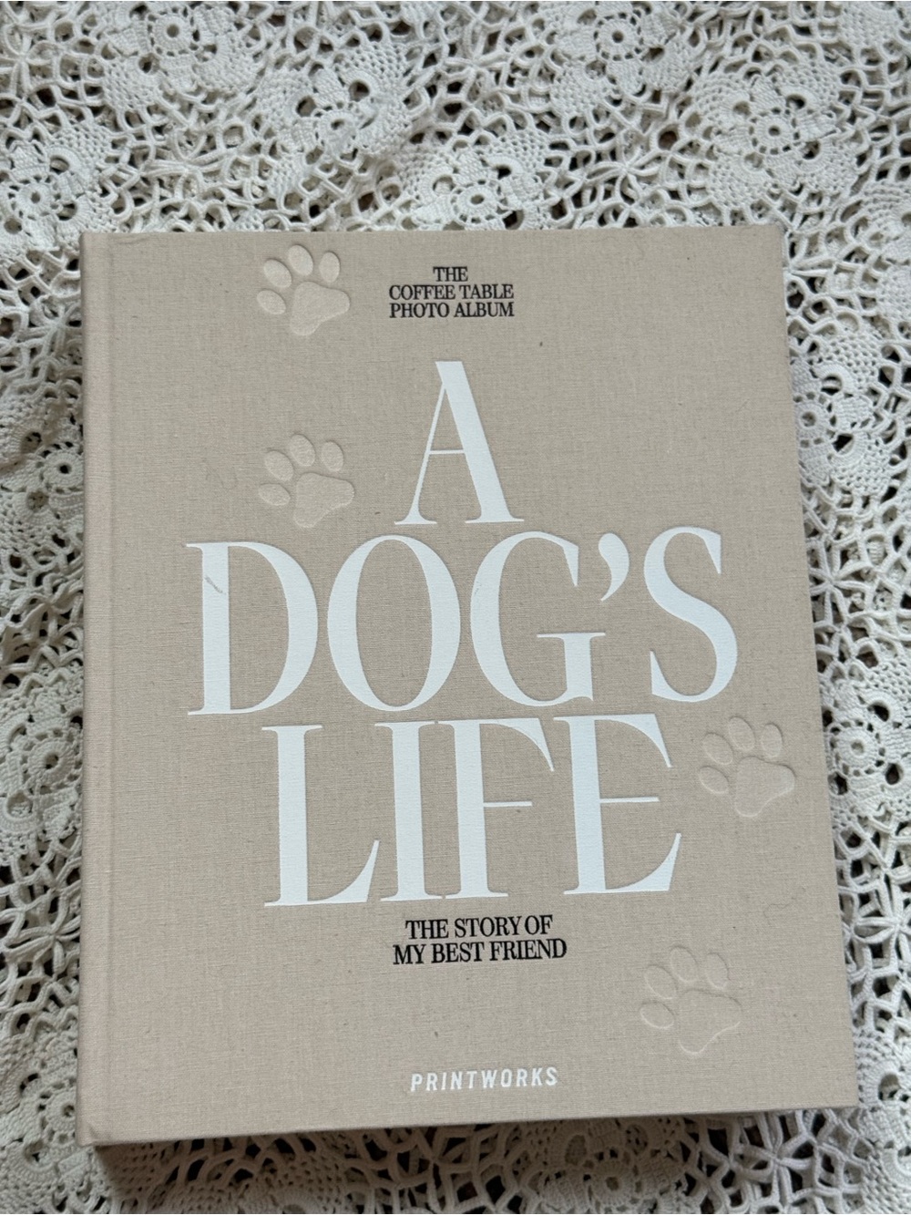 Printworks A Dog’s Life Coffee Table Photo Album Pet Memory Book Beige